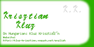 krisztian kluz business card